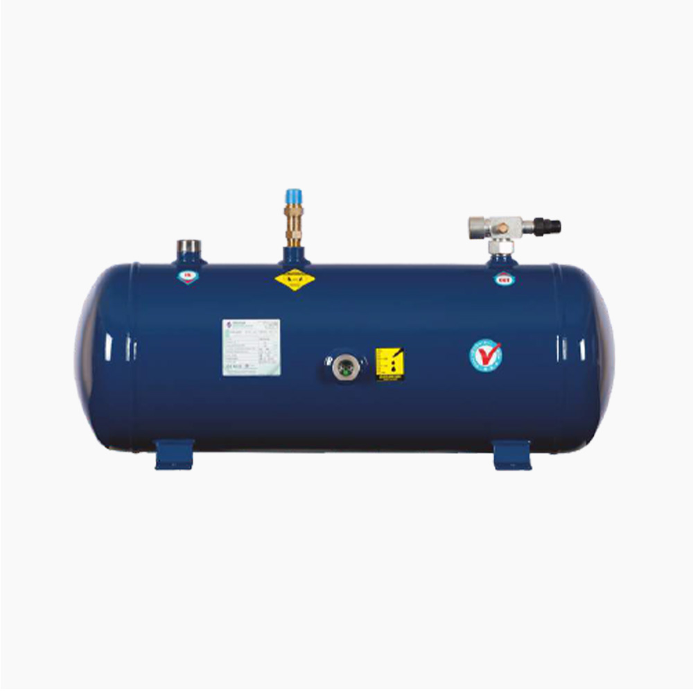 HORIZONTAL LIQUID RECEIVERS WITH VALVE AND SIGHT GLASSES