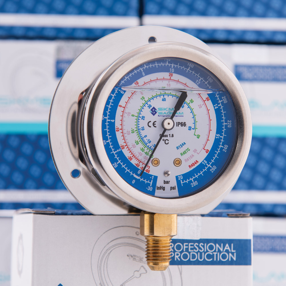 LOW PRESSURE REFRIGERATION MANOMETER (BOTTOM CONNECTION)