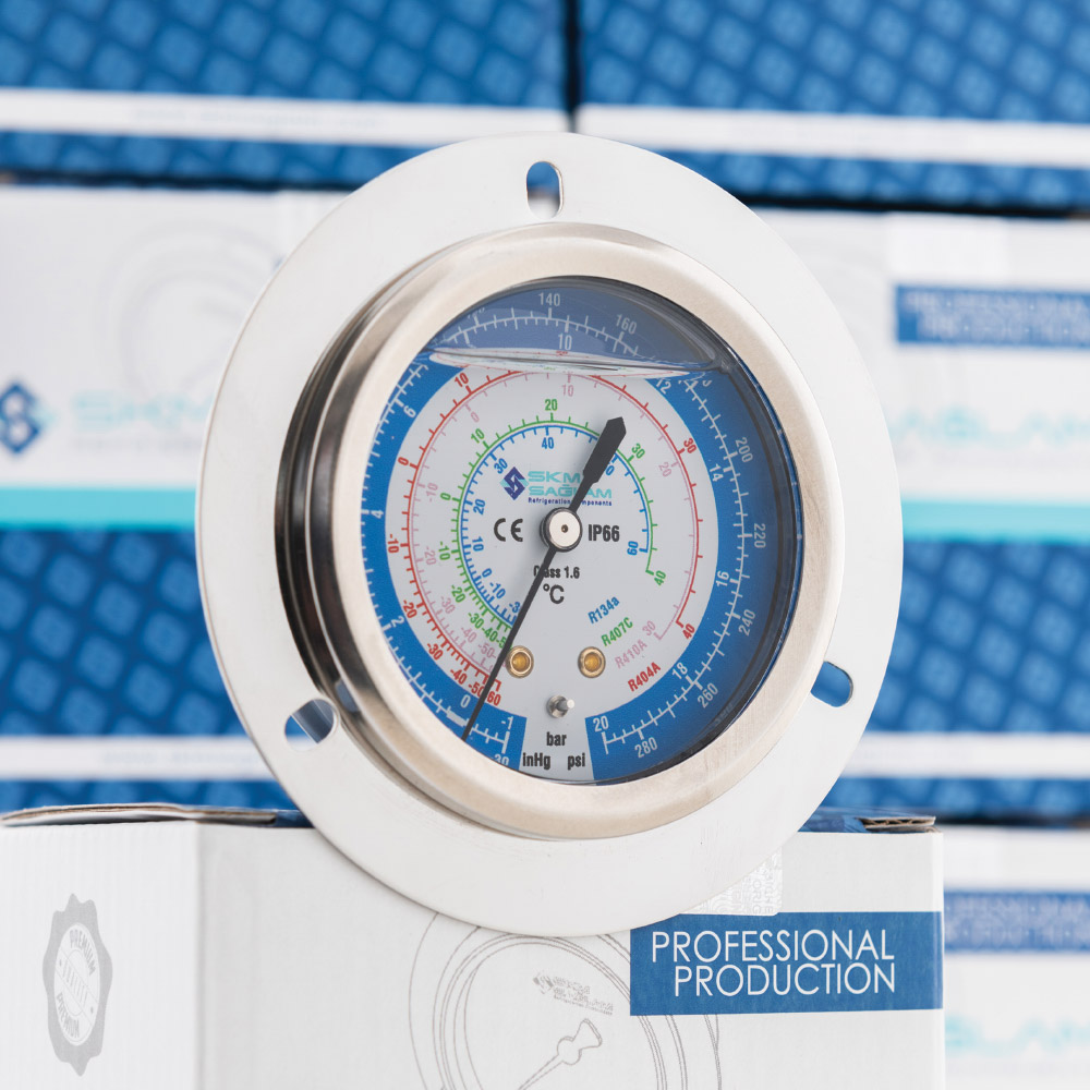 LOW PRESSURE REFRIGERATION MANOMETER (REAR CONNECTION)