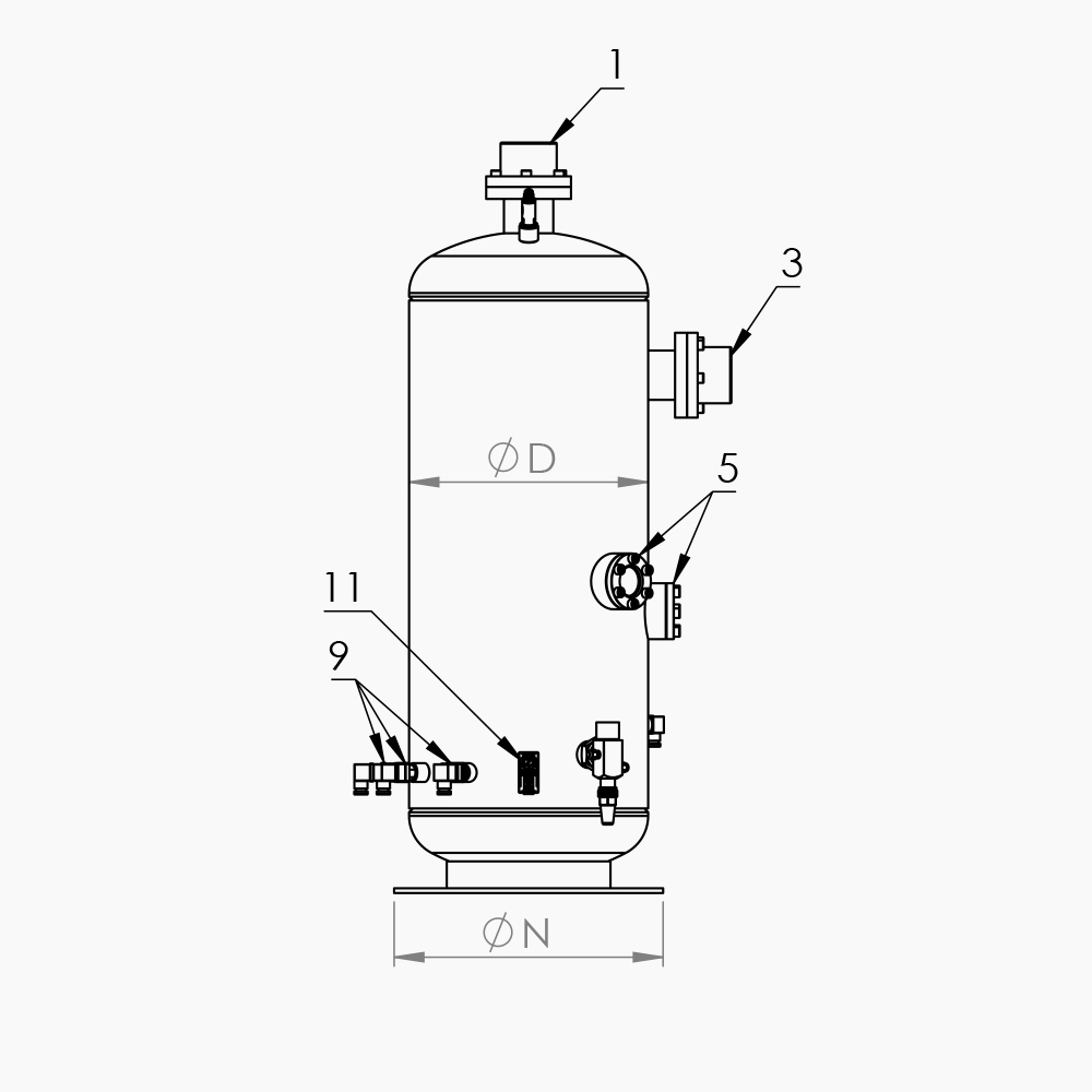 OIL SEPERATOR FOR SCREW COMPRESSOR