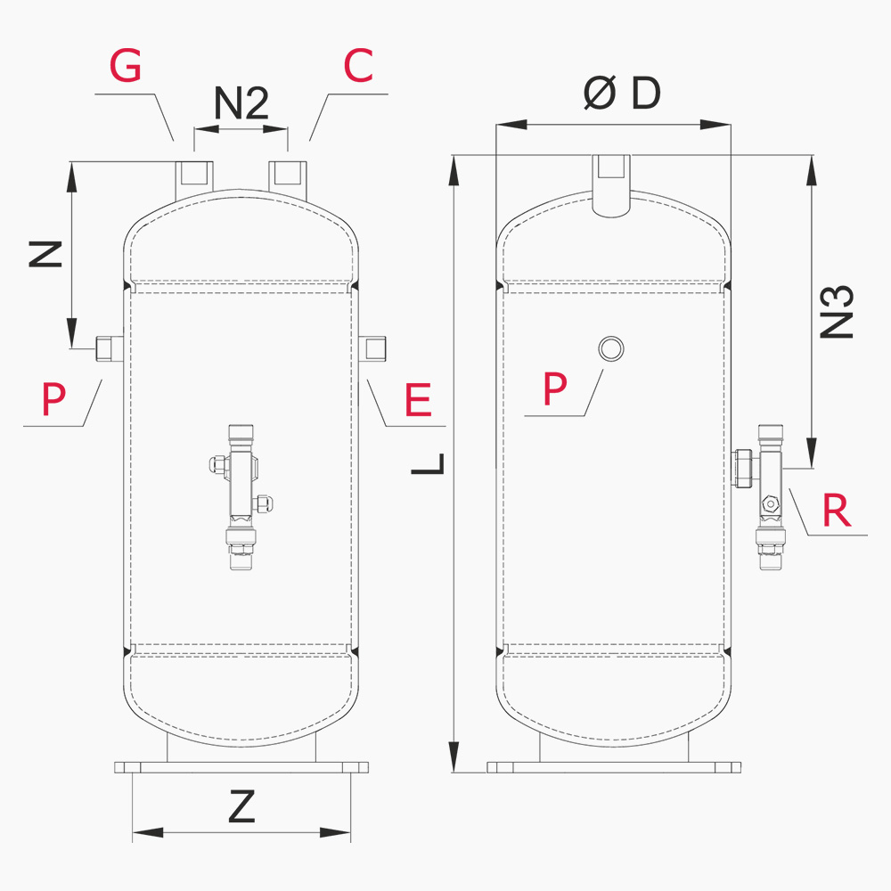 COMPACT LIQUID RECEIVERS & HEAT EXCHANGERS WITH VALVE